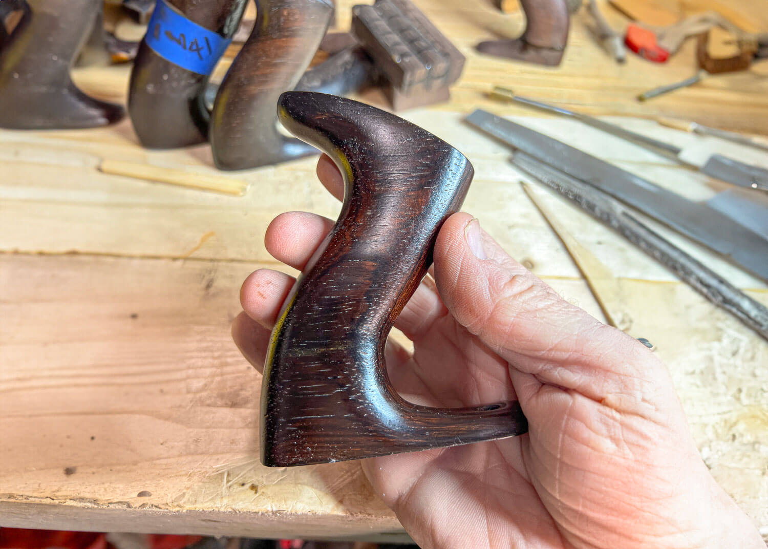 Stanley hand plane tote repair and restoration after photo